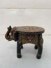Usado, Mesa lateral baixa esculpida em madeira/mesa baixa esculpida à mão e pintada à mão/elefante comprar usado  Enviando para Brazil