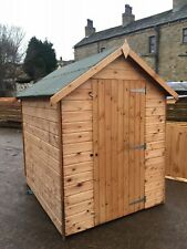 Cheap Garden Shed 6x4 Wooden Hut Felt Single Door 6ft x 4ft Factory seconds item for sale  BRADFORD