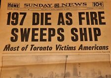 Jornal Vintage, 1949, Nova York, The Daily News, 1997 Dead On Ship Fire, Brooklyn Dodgers comprar usado  Enviando para Brazil