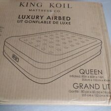 King Koil Queen Size Air Mattress With Built In Pump Black 80 X 60 X 16 for sale  Shipping to South Africa