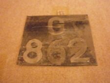 GIBRALTAR GBZ TIPO MÁS ANTIGUO 1950S MOTOCICLETA TRASERA # G 862 PLACA RARA segunda mano  Embacar hacia Argentina