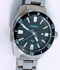 Axwell pulseira de madeira relógio de mergulho profissional masculino com data ponteiros luminosos/marcadores  comprar usado  Enviando para Brazil