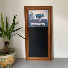 Vintage Pine Chalkboard Kitchen With Begonia Plant Picture 27 X 13 Inches, used for sale  Shipping to South Africa