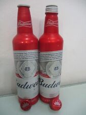 Cerveja Budweiser: 2 x 473 ml garrafas vazias de alumínio, EUA, exportação para Israel, 2020 comprar usado  Enviando para Brazil