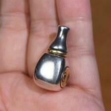 Usado, Pingente amuleto contas guru oração mala cobre branco budismo tibetano 3 furos DZI comprar usado  Enviando para Brazil