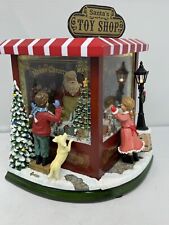 Caixa de música World Kingdom musical animado iluminar Natal Papai Noel loja de brinquedos comprar usado  Enviando para Brazil