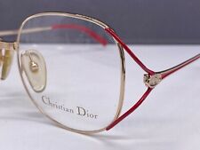 Usado, Monturas de gafas Dior para mujer talla oro rojo lentes metal 2444 vintage década de 1980 segunda mano  Embacar hacia Argentina