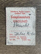 War time ticket for sale  CASTLEFORD