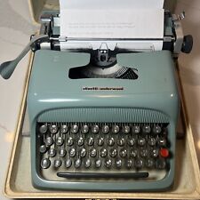 Vtg Olivetti Studio 44 Blue Portable Typewriter w Case WORKING GREAT Great Cond, used for sale  Shipping to South Africa