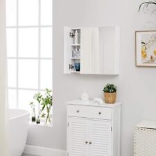 VASAGLE BBK22WT Bathroom Wall Cabinet with Mirror, used for sale  Shipping to South Africa