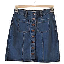 Mini saia jeans jeans elástica com botões J Crew - Tamanho 2 comprar usado  Enviando para Brazil