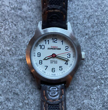 Relógio de campo feminino TIMEX Expedition pulseira de couro preto/marrom, Indiglo T41181 BB comprar usado  Enviando para Brazil