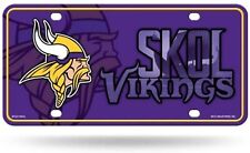 Placa de licença Minnesota Vikings metal etiqueta automática, design de slogan Skol, 6x12 polegadas, usado comprar usado  Enviando para Brazil