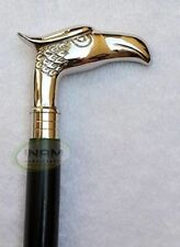 Antigo Designer de Bronze Cabo de Cabeça de Águia Vintage Madeira Bengala Presente, usado comprar usado  Enviando para Brazil