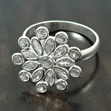 Anillo de compromiso talla 6,5 blanco de circonio cúbico anillo de plata 925 regalo para ella F8 segunda mano  Embacar hacia Mexico