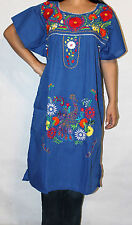 Assorted Knee-Length Peasant Tunic Embroidered Mexican Dress  for sale  Shipping to South Africa