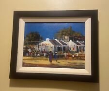 African Township Oil Painting Signed by Artist Mauro Chiarla Framed for sale  Shipping to South Africa