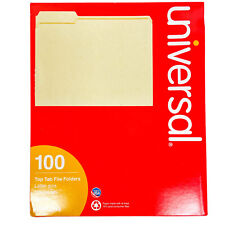 Universal UNV12113 pestaña superior carpetas de archivos tamaño letra 1/3-corte pestaña Manila 100/caja segunda mano  Embacar hacia Argentina
