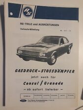 Ford RS - Teile Verkaufs-Mitteilung St.dämpfer Consul/Granada 1972, usado comprar usado  Enviando para Brazil