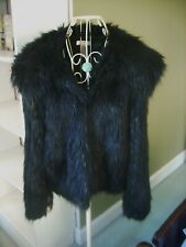 fur faux black jacket for sale  West Friendship