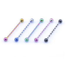  Barra de piercing industrial orelha anodizada DUO STRIPE aço cirúrgico comprar usado  Enviando para Brazil