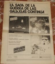 EL IMPERIO CONTRAATACA  STAR WARS ORIGINAL SPANISH MAGAZINE ADVERT 1980 segunda mano  Embacar hacia Mexico