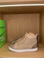 CHRISTIAN LOUBOUTIN Louis Orlato Spikes Beige High-Top - Execellent Condition, used for sale  Shipping to South Africa