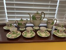 green bone china tea set for sale  LOUGHBOROUGH