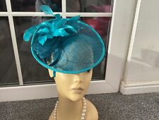 Ladies turquoise fascinator for sale  LYDNEY