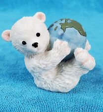 Usado, Estatueta de urso polar jogando bola globo mundial da Terra resina Hamilton? comprar usado  Enviando para Brazil