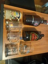 Alemanha 🇩🇪 EUA 🇺🇸 Japão Lote 5 Caneca de Vidro Vintage Stein E 2 Garrafas de Cerveja, usado comprar usado  Enviando para Brazil