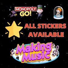 Monopoly Go! 1 Star - 5 Star Stickers⭐ | ALL Available | Making Music | Sup Fast for sale  Shipping to South Africa