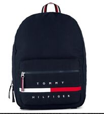Mochila Tommy Hilfiger bolsa escolar unissex logotipo náilon bolsos com zíper comprar usado  Enviando para Brazil