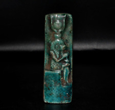 An Large Ancient Egyptian Faience Amulet Statue of Goddess Isis Circa 664 -30 BC for sale  Shipping to Canada