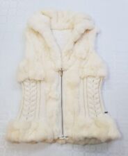 Créton Jeans Knitted rabbit fur vest, made of real rabbit and wool, size L na sprzedaż  PL