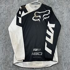 Fox Racing Jersey Mens Small Black Graphic Print Mesh Long Sleeve Motorcross for sale  Shipping to South Africa