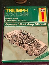 Haynes manual792 triumph for sale  TAIN