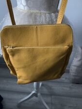 Yellow leather backpack for sale  HEREFORD