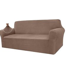 3 Seater Sofa Couch Cover Soft High Stretch Elastic Slipcover Ash Brown for sale  Shipping to South Africa