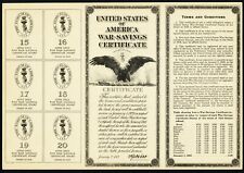 1918 Unused War Savings Certificate For WS2-3 Stamps * RARE! ** Stuart Katz for sale  Hampton