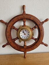 Ships wheel clock for sale  CRADLEY HEATH