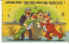 Usado, Cartão postal vintage B27 cantando homens em bar novidade em quadrinhos comprar usado  Enviando para Brazil