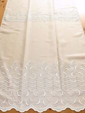 Embroidered ivory voile for sale  BRISTOL