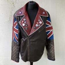 Leather biker jacket for sale  LICHFIELD