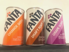 Lote de 3 latas de soda FANTA VACÍAS, 12 oz soda pop, uva, naranja, Coca Cola Company segunda mano  Embacar hacia Argentina