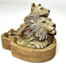 Lions sculpture trinket d'occasion  Expédié en Belgium