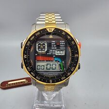 Relógio Citizen Windsurf masculino cronógrafo alarme digital de dois tons 39mm novo na caixa comprar usado  Enviando para Brazil