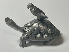 Bird on Tortoise Pewter Figurine Miniature 1 3/8” for sale  Shipping to South Africa
