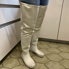 Hunter Osten Gold Rubber Thigh Boots Wellington Waders Wellies US9 EU40 UK7, used for sale  Shipping to South Africa