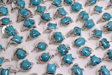 Lotes de joias por atacado 10 peças anéis femininos banhados a prata turquesa frete grátis comprar usado  Enviando para Brazil